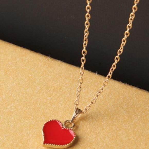 Jewelry - **Last One**Red Enamel Heart Necklace Jewelry - **Last One**Red Enamel Heart Necklace